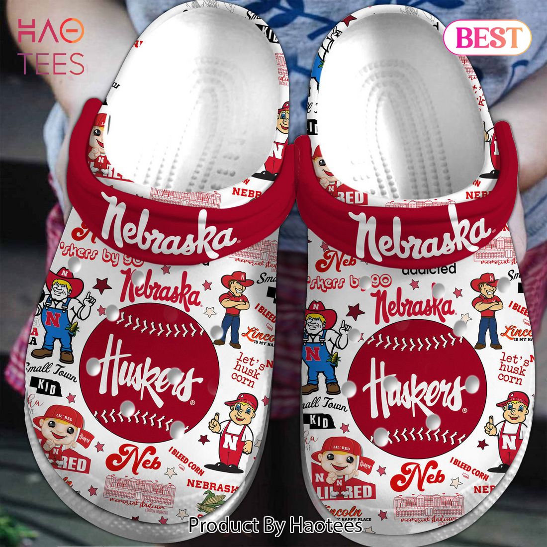 Nebraska Cornhuskers Football NCAA Sport Crocs Crocband Clogs Shoes Comfortable For Men Women and Kids Nebraska Cornhuskers Football NCAA Sport Crocs Crocband Clogs Shoes Comfortable For Men Women and Kids
