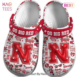 Nebraska Cornhuskers NCAA Sport Crocs Crocband Clogs Shoes Comfortable For Men Women and Kids