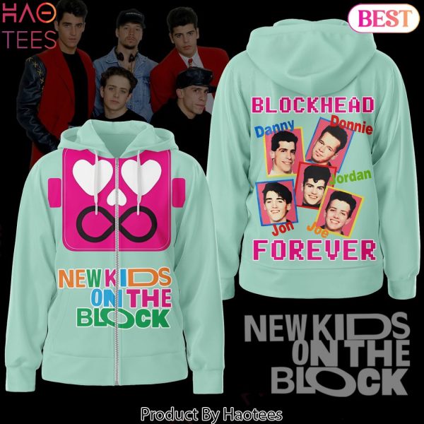 New Kid On The Block Blockhead Forever Design  Zip Hoodie