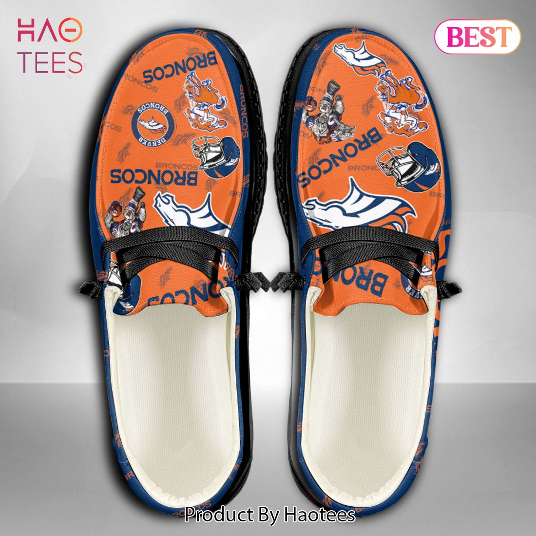NFL Denver Broncos Custom Name Hey Dude Shoes 01 M22 NFL Denver Broncos Custom Name Hey Dude Shoes 01 M22