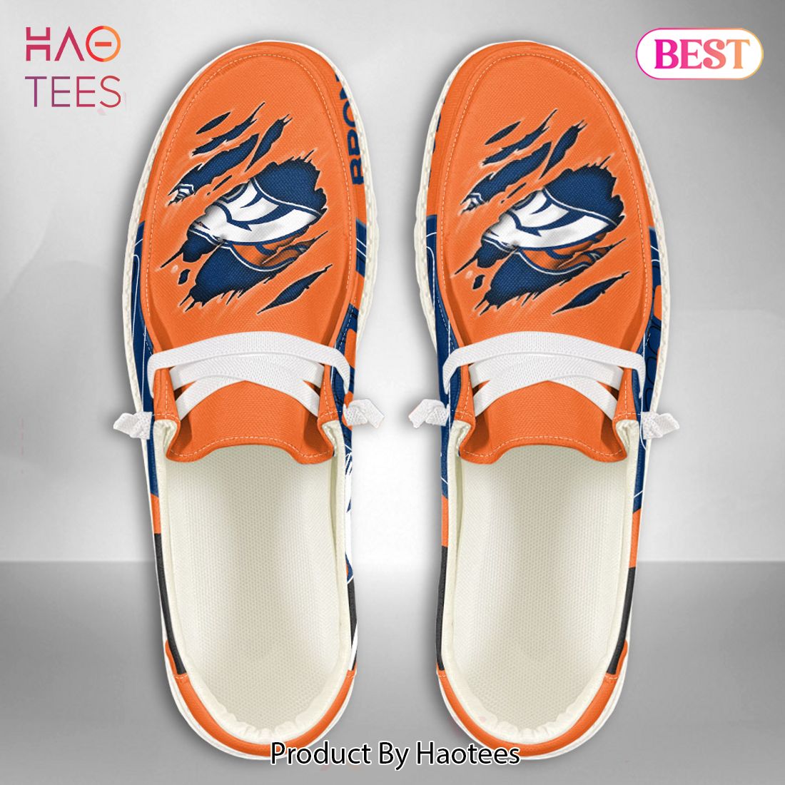 NFL Denver Broncos Custom Name Hey Dude Shoes 07 M7 NFL Denver Broncos Custom Name Hey Dude Shoes 07 M7