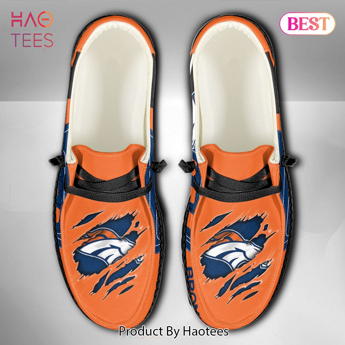 NFL Denver Broncos Custom Name Hey Dude Shoes 07 M7 NFL Denver Broncos Custom Name Hey Dude Shoes 07 M7