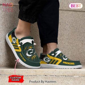 NFL Green Bay Packers Custom Name Hey Dude Shoes 07 M7