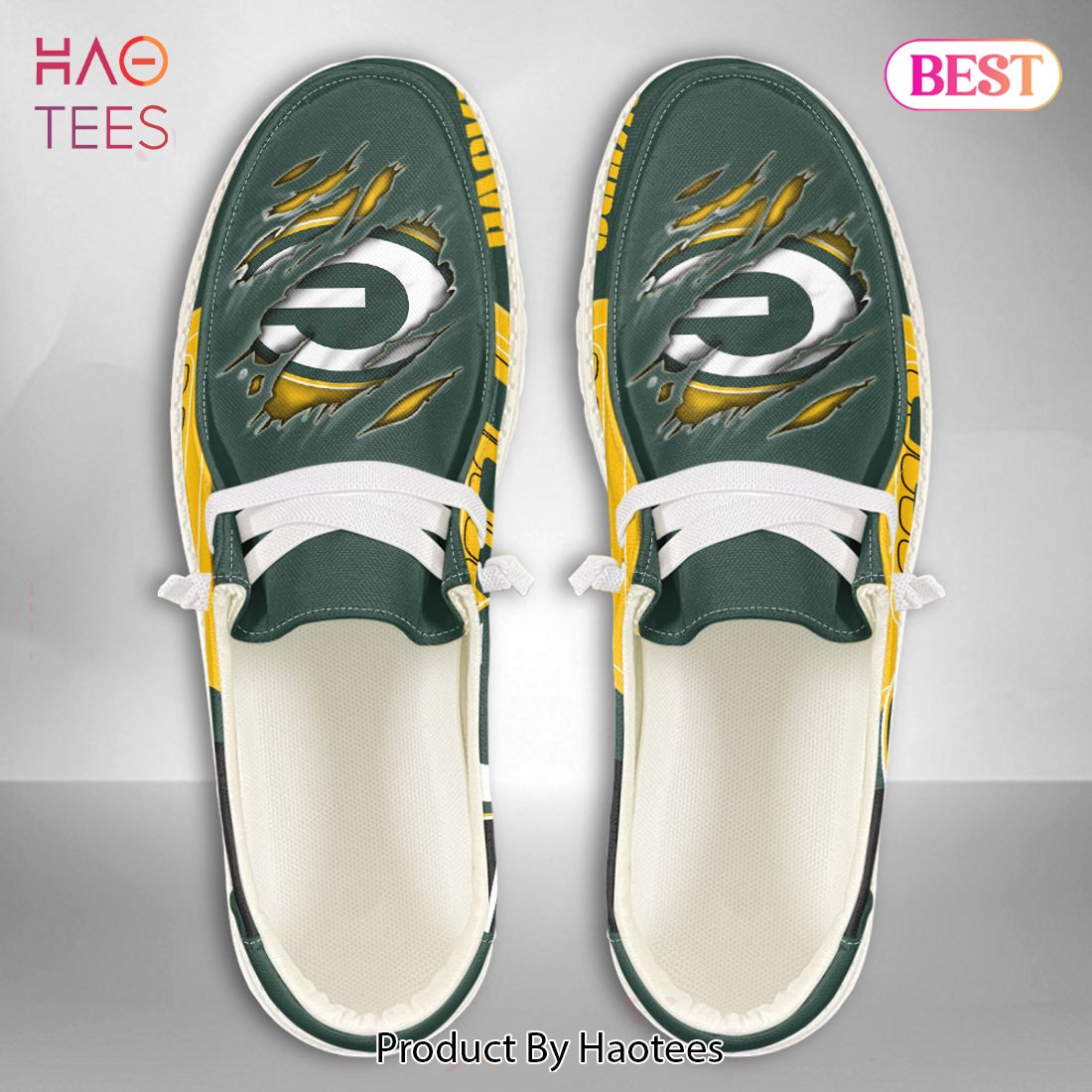 NFL Green Bay Packers Custom Name Hey Dude Shoes 07 M7 NFL Green Bay Packers Custom Name Hey Dude Shoes 07 M7