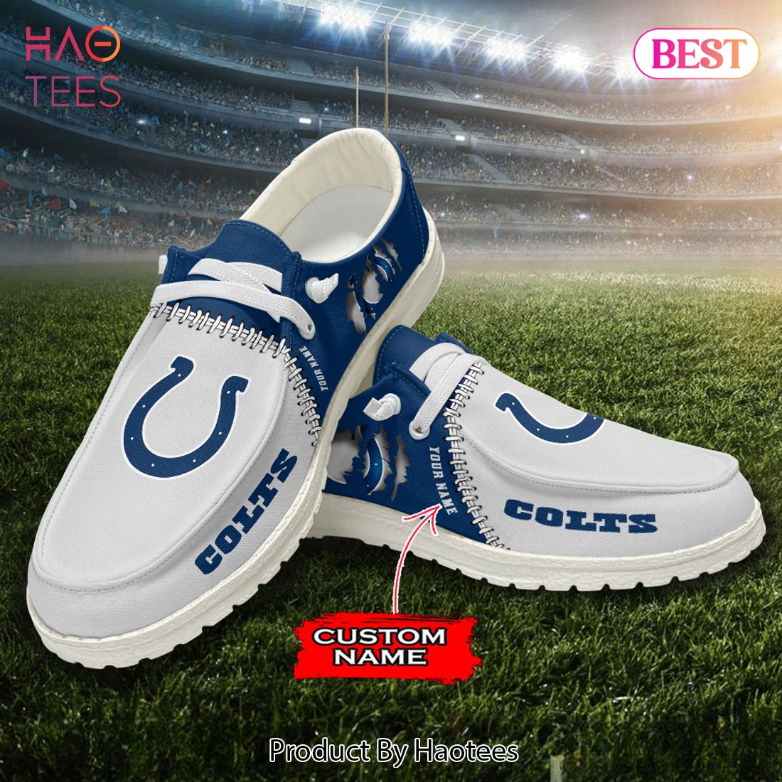 NFL Indianapolis Colts Custom Name Hey Dude Shoes NFL Indianapolis Colts Custom Name Hey Dude Shoes