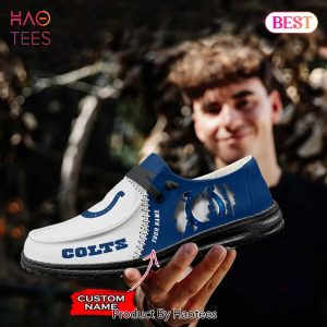 NFL Indianapolis Colts Custom Name Hey Dude Shoes