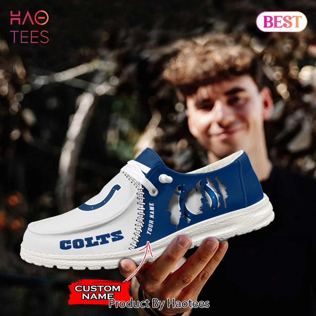 NFL Indianapolis Colts Custom Name Hey Dude Shoes NFL Indianapolis Colts Custom Name Hey Dude Shoes