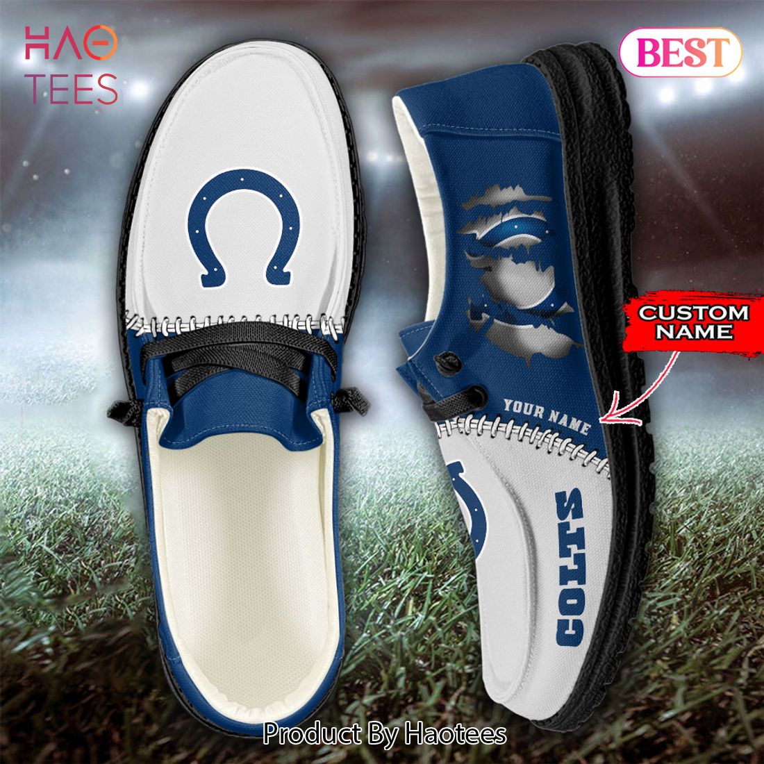 NFL Indianapolis Colts Custom Name Hey Dude Shoes NFL Indianapolis Colts Custom Name Hey Dude Shoes
