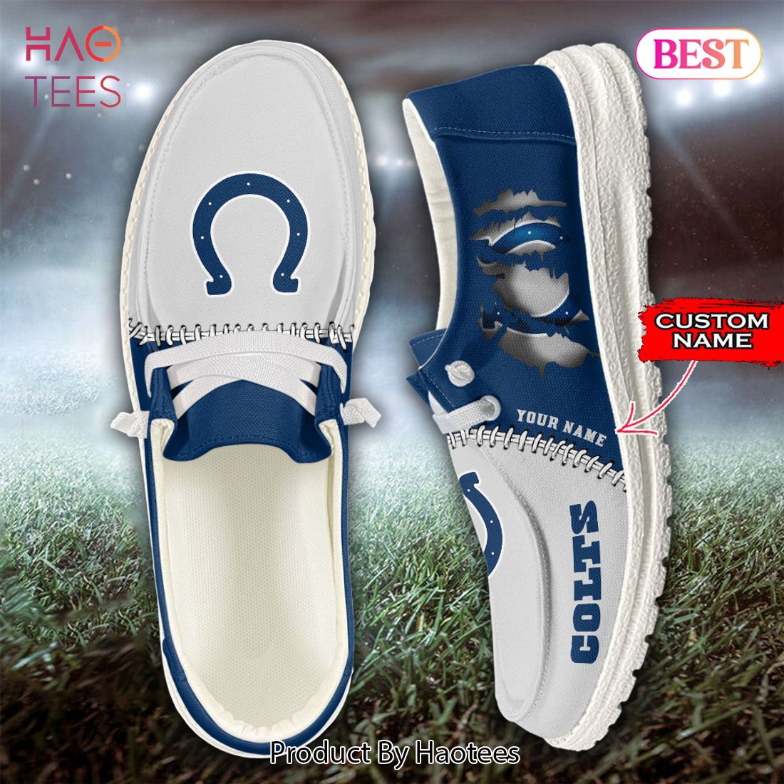 NFL Indianapolis Colts Custom Name Hey Dude Shoes NFL Indianapolis Colts Custom Name Hey Dude Shoes