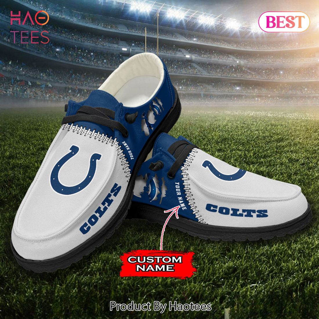 NFL Indianapolis Colts Custom Name Hey Dude Shoes NFL Indianapolis Colts Custom Name Hey Dude Shoes