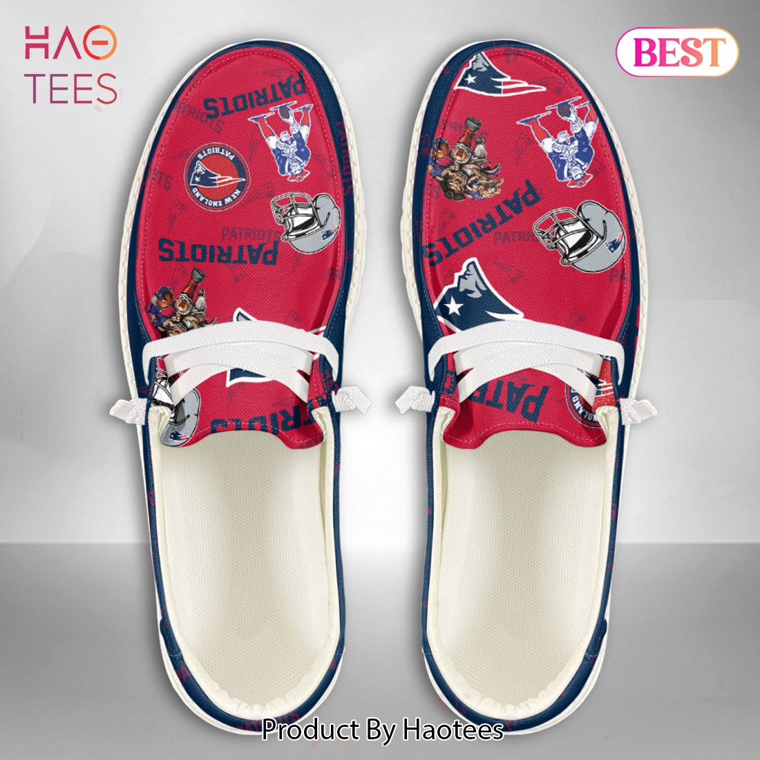 NFL New England Patriots Custom Name Hey Dude Shoes NFL New England Patriots Custom Name Hey Dude Shoes