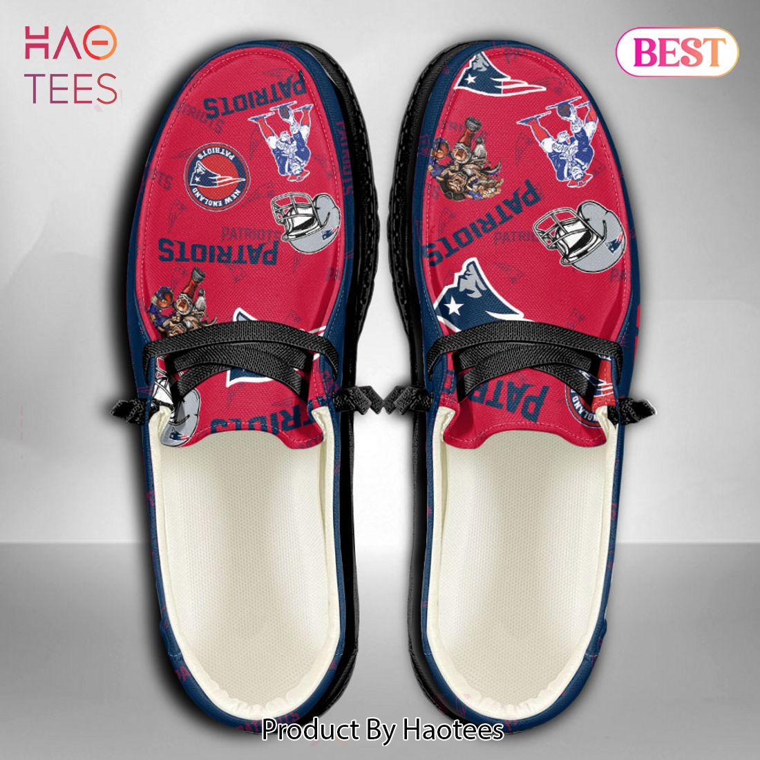 NFL New England Patriots Custom Name Hey Dude Shoes NFL New England Patriots Custom Name Hey Dude Shoes