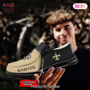 NFL New Orleans Saints Custom Name Hey Dude Shoes