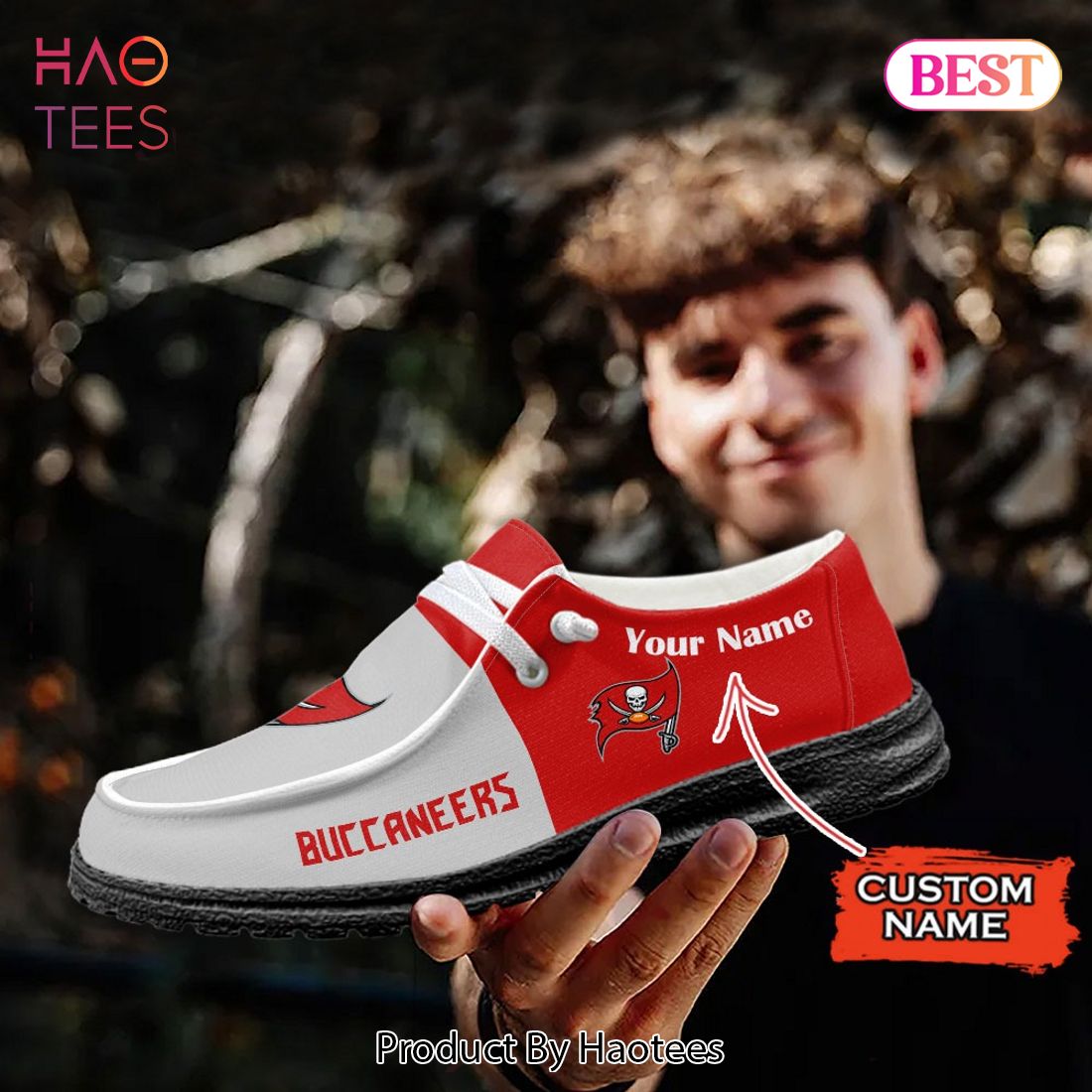 NFL Tampa Bay Buccaneers Custom Name Hey Dude Shoes 09 M12 NFL Tampa Bay Buccaneers Custom Name Hey Dude Shoes 09 M12