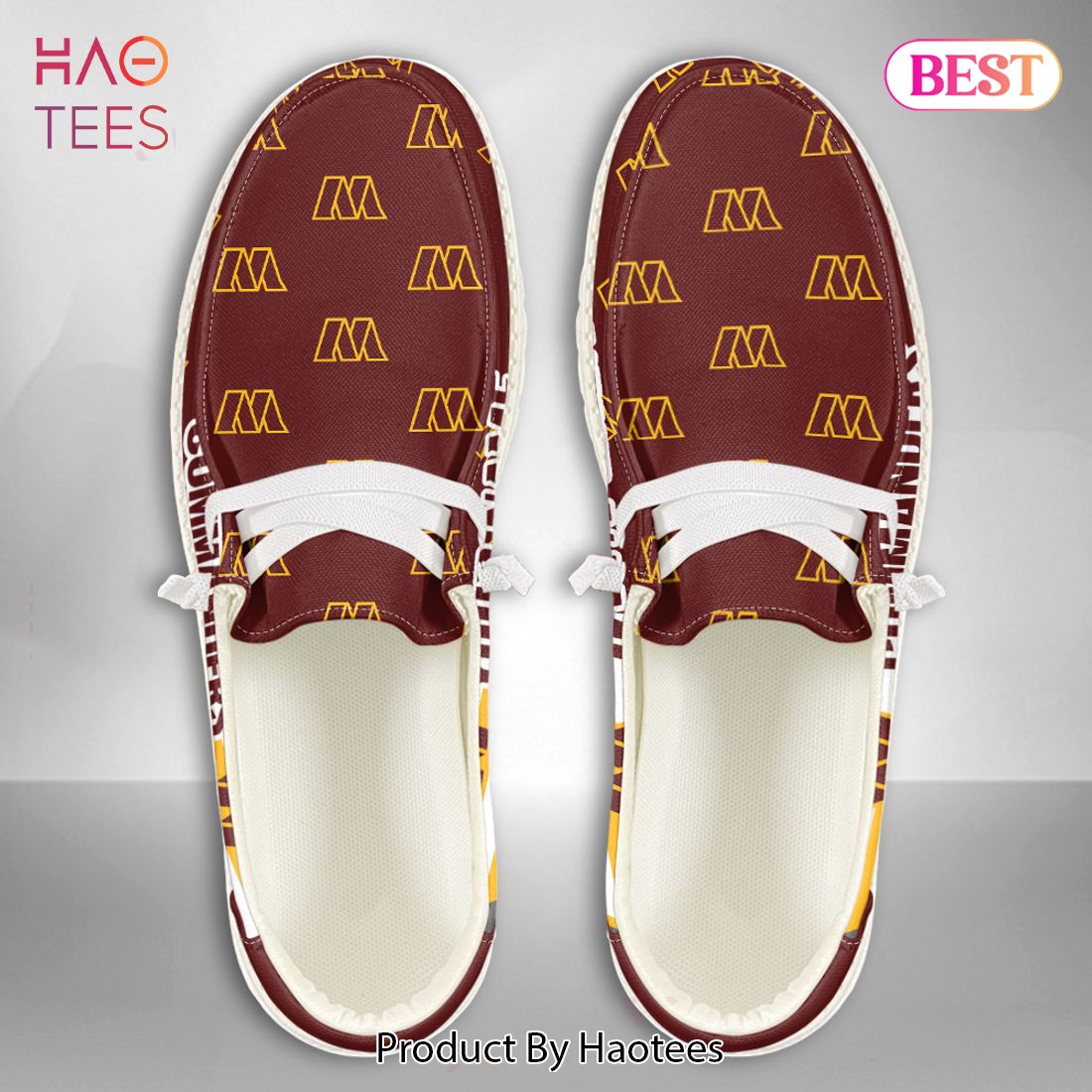 NFL Washington Commanders Custom Name Hey Dude Shoes NFL Washington Commanders Custom Name Hey Dude Shoes