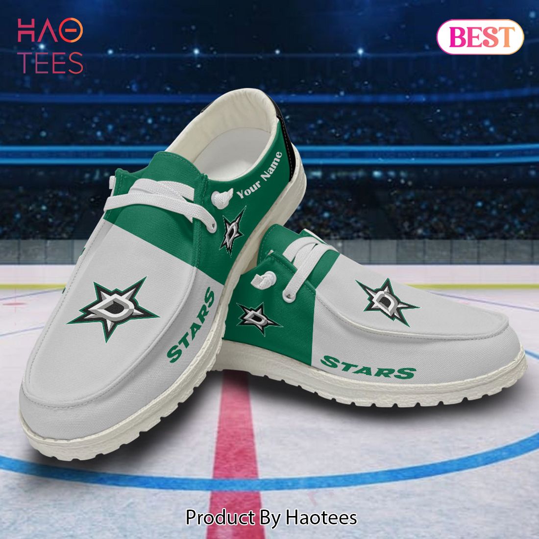 NHL Dallas Stars Custom Name Hey Dude Shoes NHL Dallas Stars Custom Name Hey Dude Shoes