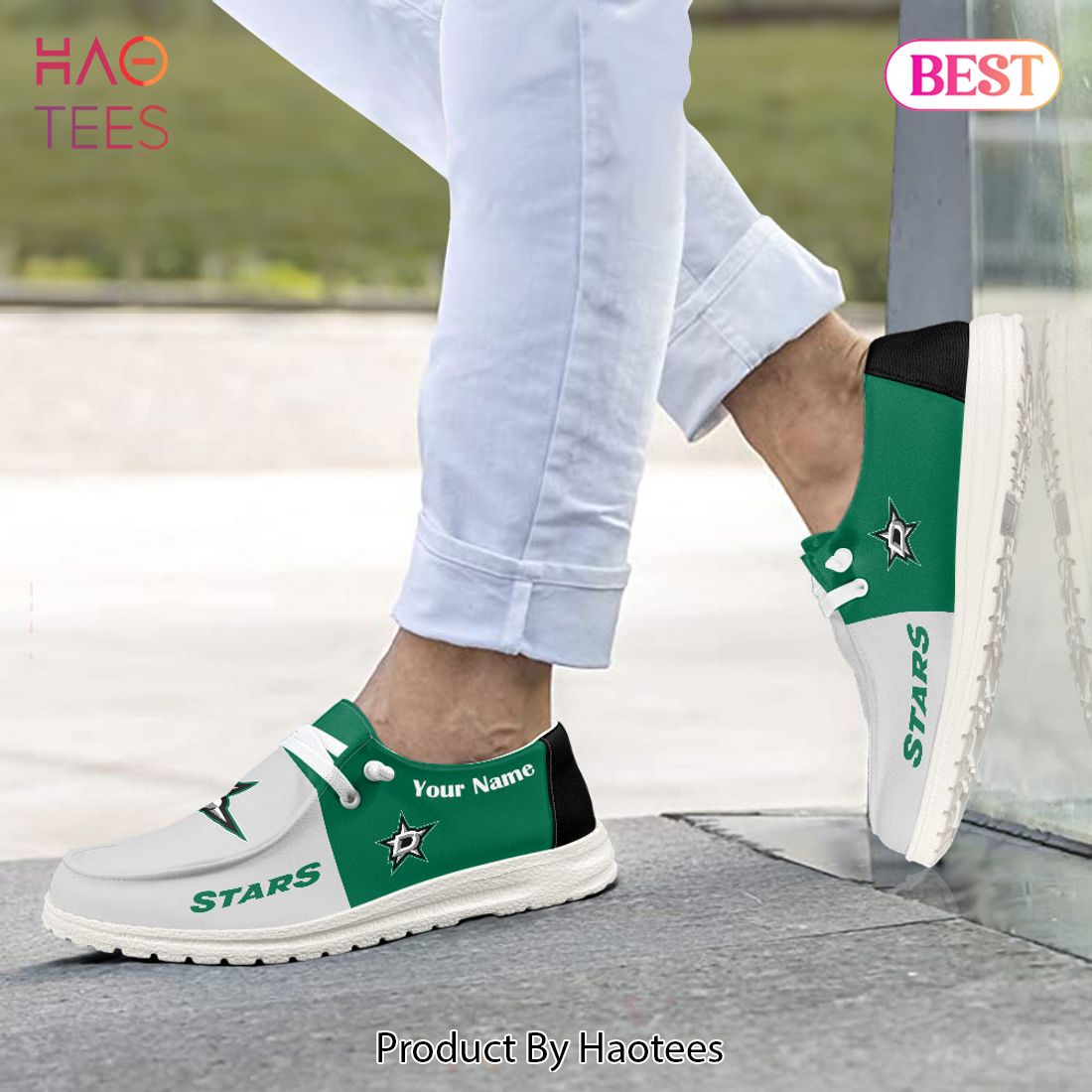 NHL Dallas Stars Custom Name Hey Dude Shoes NHL Dallas Stars Custom Name Hey Dude Shoes
