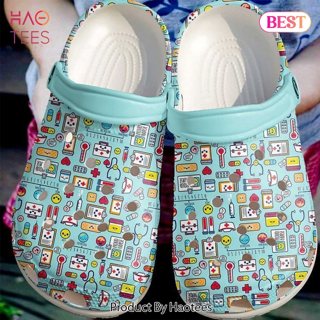 Nurse Cute Pattern Classic Clogs Shoes Exclusive Nurse Cute Pattern Classic Clogs Shoes Exclusive