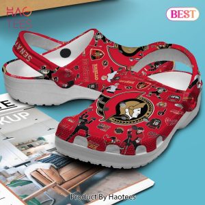 Ottawa Senators NHL Sport Crocs Crocband Clogs Shoes Comfortable For Men Women and Kids Exclusive