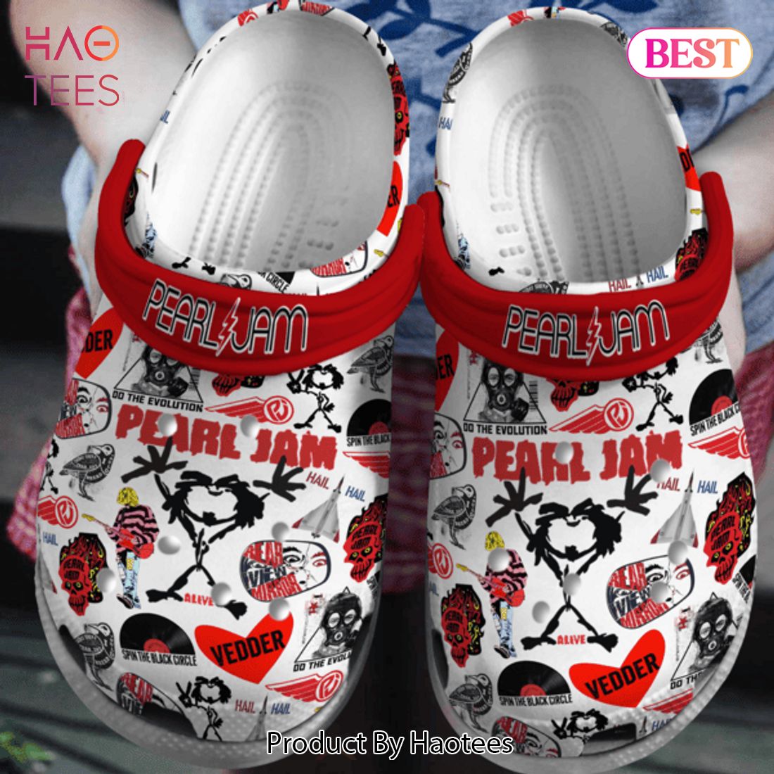 Pearl Jam Music Crocs Crocband Clogs Shoes Comfortable For Men Women and Kids Pearl Jam Music Crocs Crocband Clogs Shoes Comfortable For Men Women and Kids