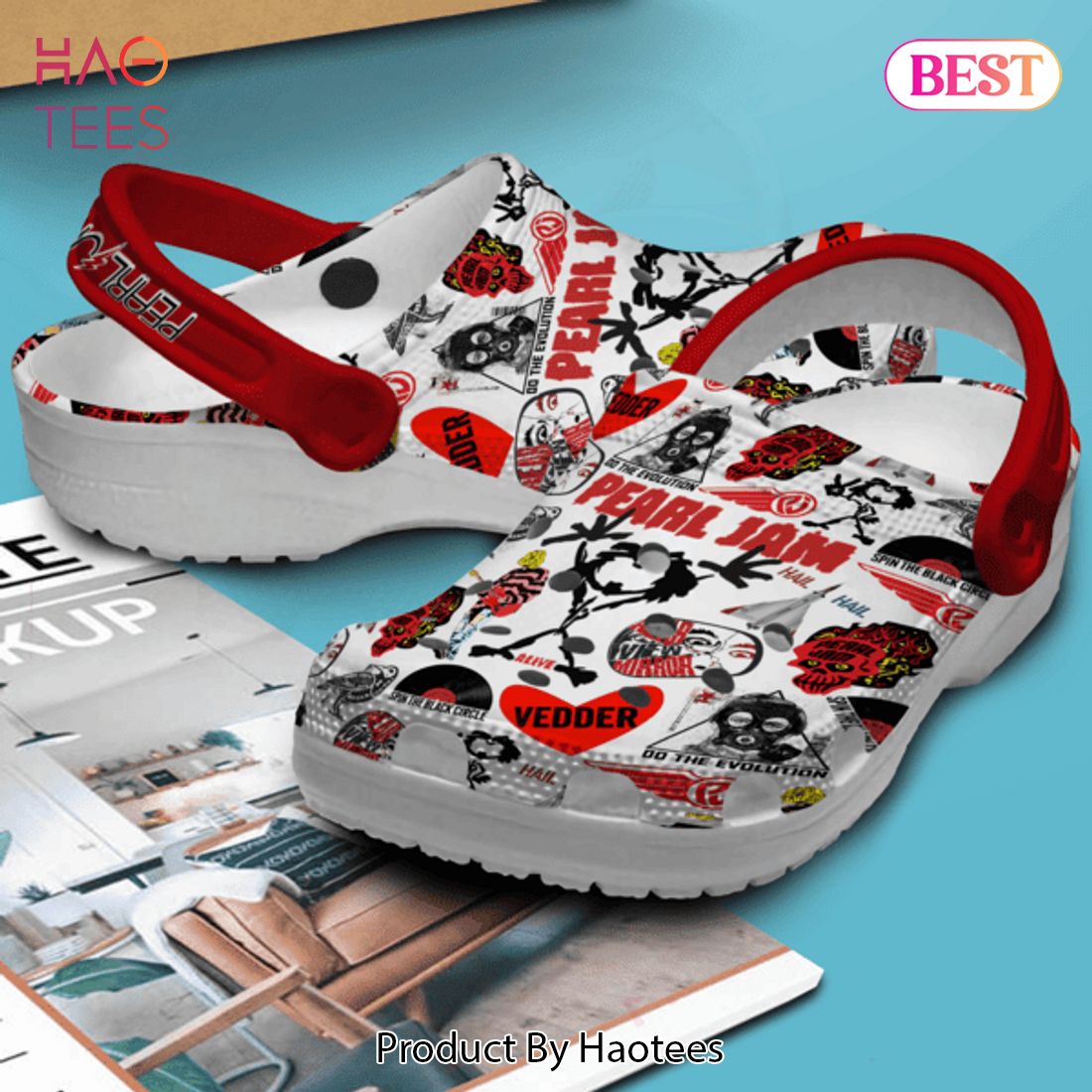 Pearl Jam Music Crocs Crocband Clogs Shoes Comfortable For Men Women and Kids Pearl Jam Music Crocs Crocband Clogs Shoes Comfortable For Men Women and Kids