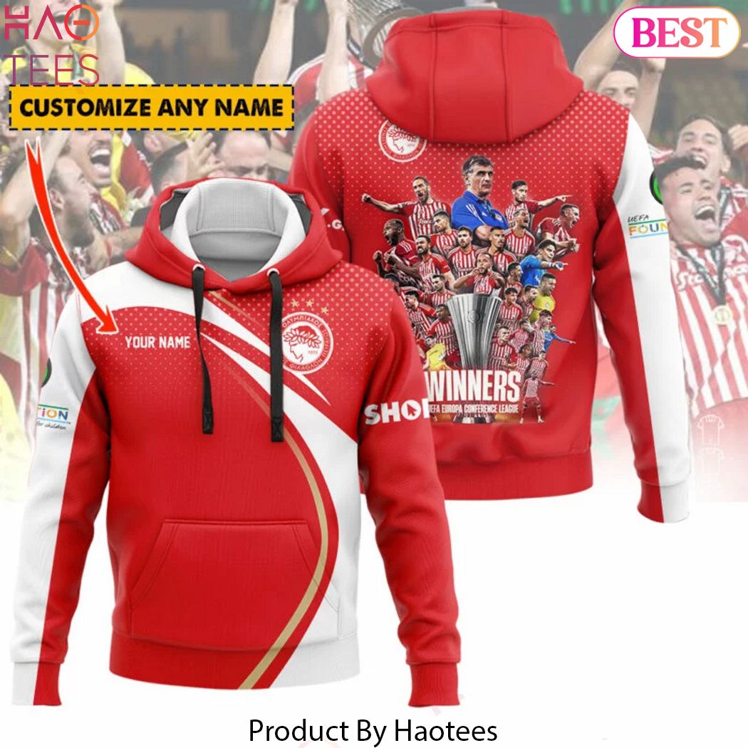 Personalized Olympiakos F.C. Champions UEFA Europa Conference League 2023-2024 Design Hoodie