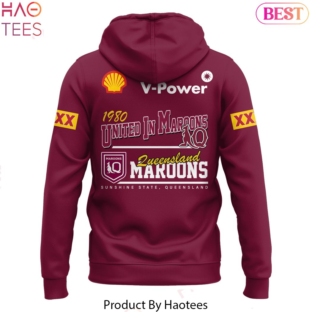 Queensland Maroons 1980 United In Maroon 2024 Hoodie Queensland Maroons 1980 United In Maroon 2024 Hoodie