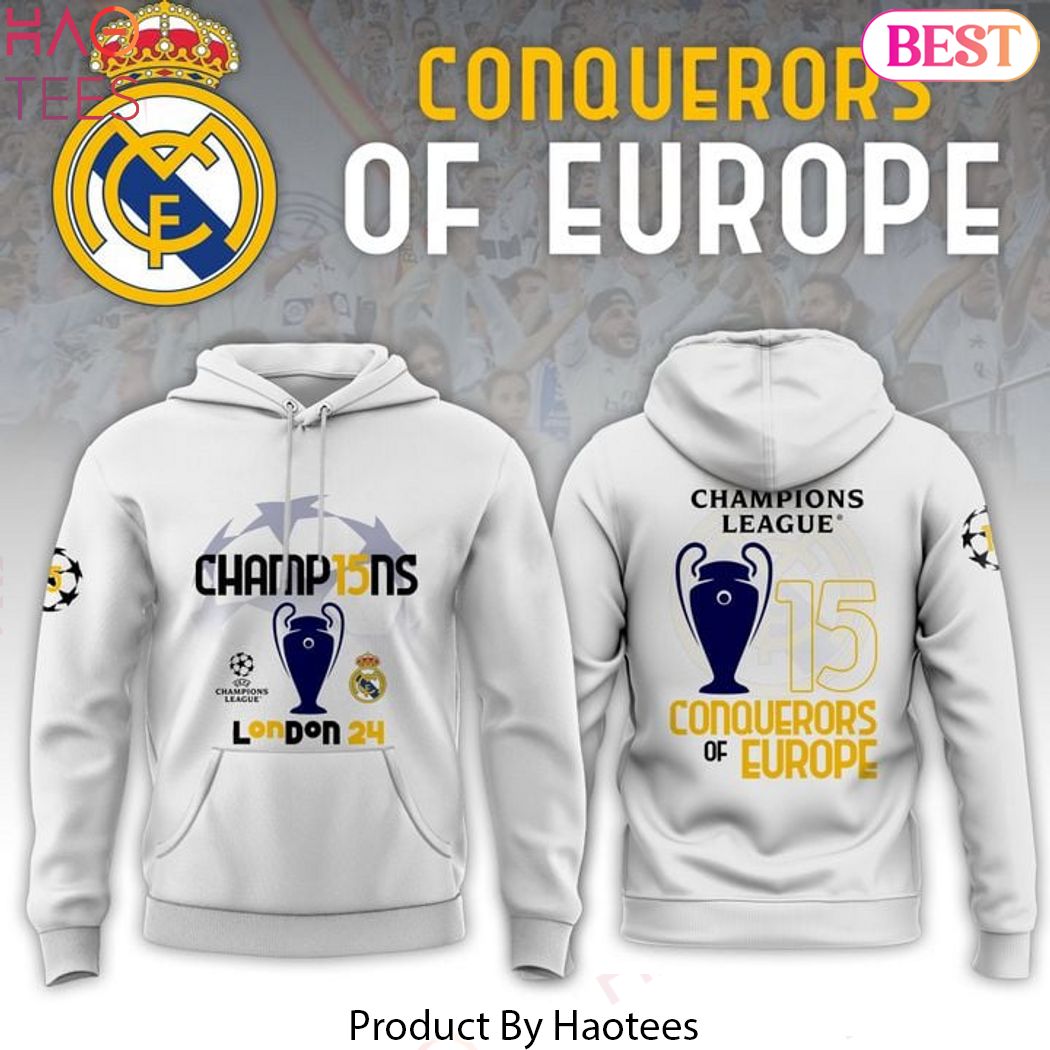 Real Madrid Champions London 24 Conquerors Of Europe Hoodie