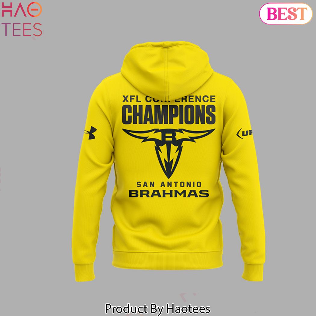 San Antonio Brahmas Xfl Conference Champions 2024 Design Gold Hoodie San Antonio Brahmas Xfl Conference Champions 2024 Design Gold Hoodie