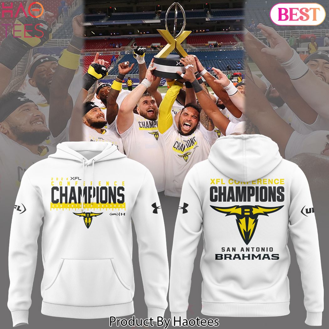 San Antonio Brahmas Xfl Conference Champions 2024 Design White Hoodie