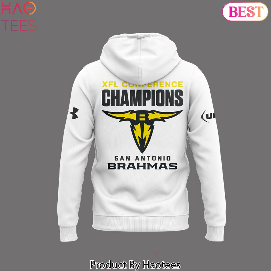 San Antonio Brahmas Xfl Conference Champions 2024 Design White Hoodie San Antonio Brahmas Xfl Conference Champions 2024 Design White Hoodie