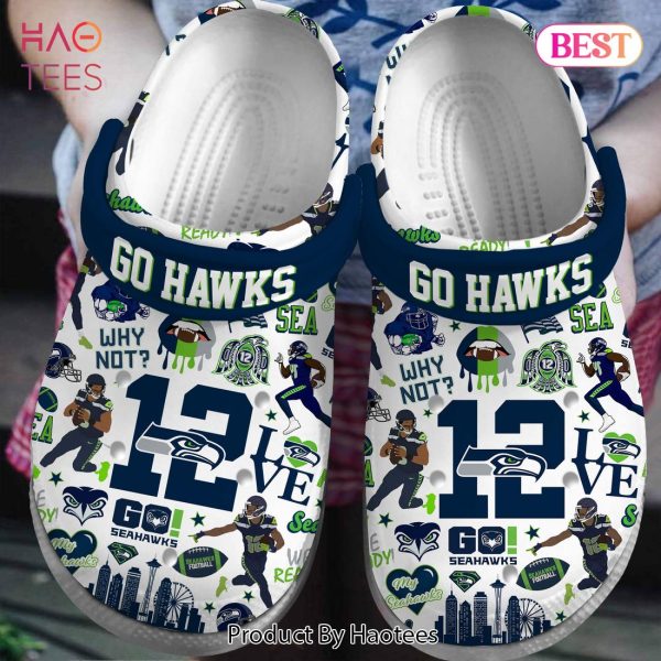 Seattle Seahawks NFL Sport Crocs Crocband Clogs Shoes Comfortable For Men Women and Kids Exclusive