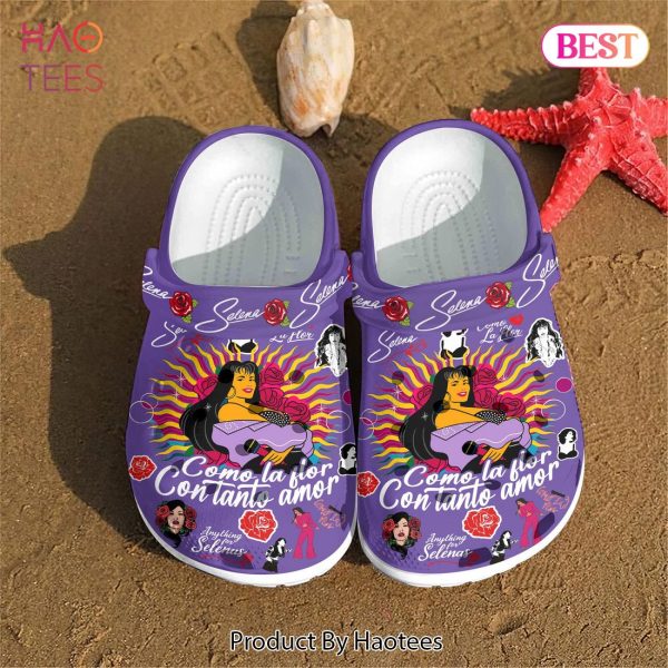 Selena Como La Flor Music Crocs Crocband Clogs Shoes Comfortable For Men Women and Kids