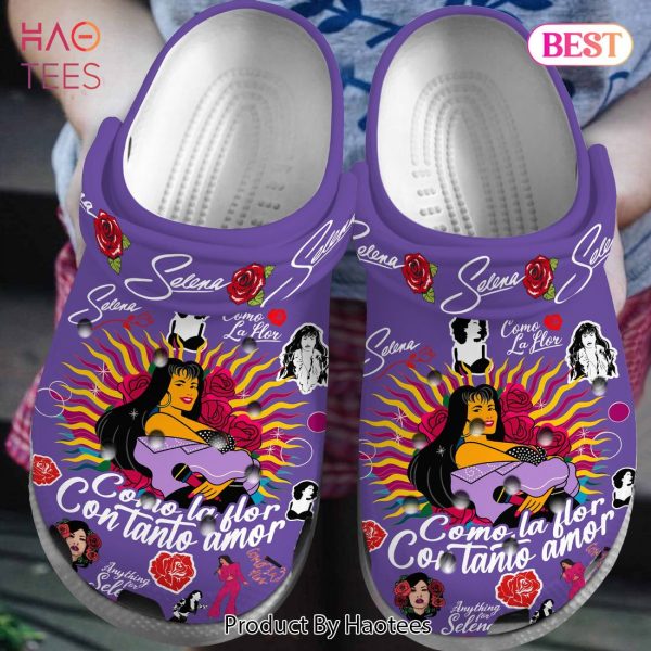 Selena Como La Flor Music Crocs Crocband Clogs Shoes Comfortable For Men Women and Kids