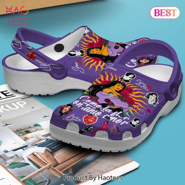 Selena Como La Flor Music Crocs Crocband Clogs Shoes Comfortable For Men Women and Kids