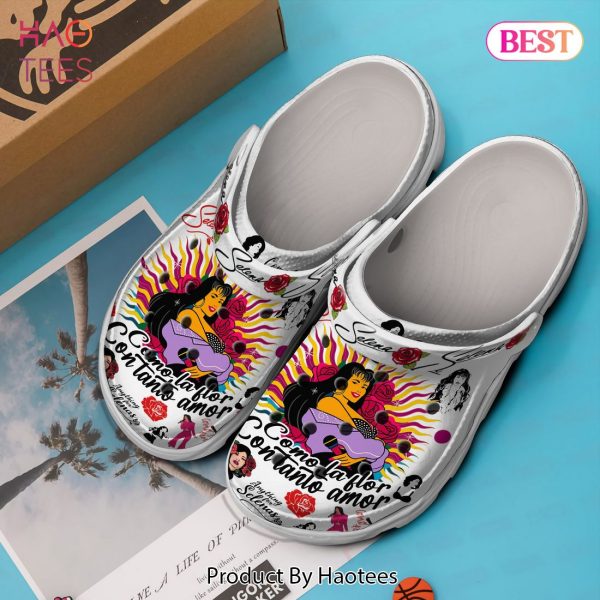 Selena Como La Flor Music Crocs Crocband Clogs Shoes Comfortable For Men Women and Kids
