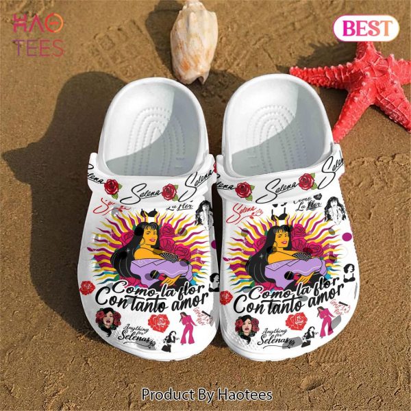 Selena Como La Flor Music Crocs Crocband Clogs Shoes Comfortable For Men Women and Kids