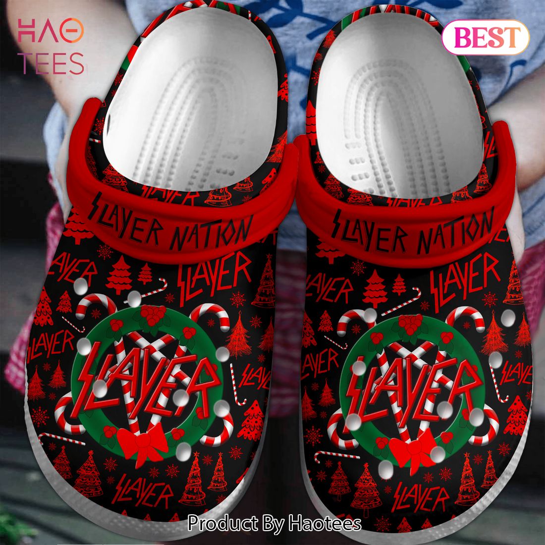 Slayer Christmas Music Crocs Crocband Clogs Shoes Comfortable For Men Women and Kids Slayer Christmas Music Crocs Crocband Clogs Shoes Comfortable For Men Women and Kids