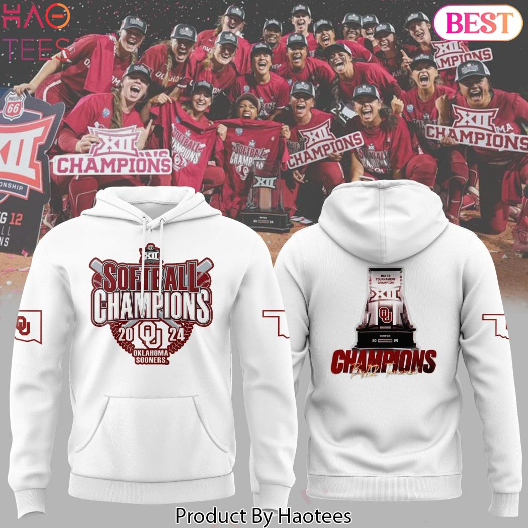 Softbal Champions 2024 Oklahoma Sooners Design White Hoodie