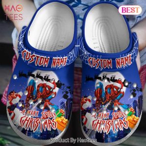 Spider Man Christmas Movie Crocs Crocband Clogs Shoes Comfortable For Men Women and Kids
