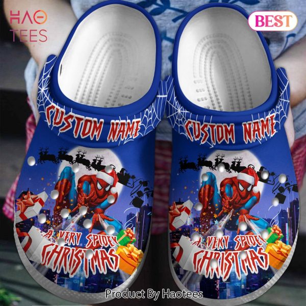 Spider Man Christmas Movie Crocs Crocband Clogs Shoes Comfortable For Men Women and Kids