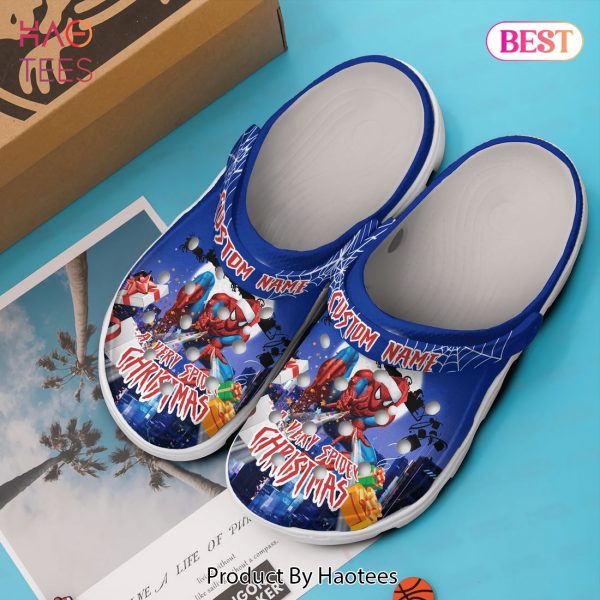 Spider Man Christmas Movie Crocs Crocband Clogs Shoes Comfortable For Men Women and Kids
