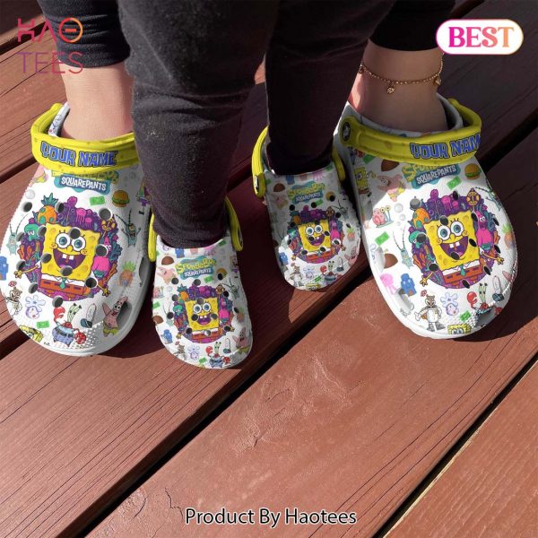 SpongeBob SquarePants Cartoon Crocs Crocband Clogs Shoes Comfortable For Men Women and Kids