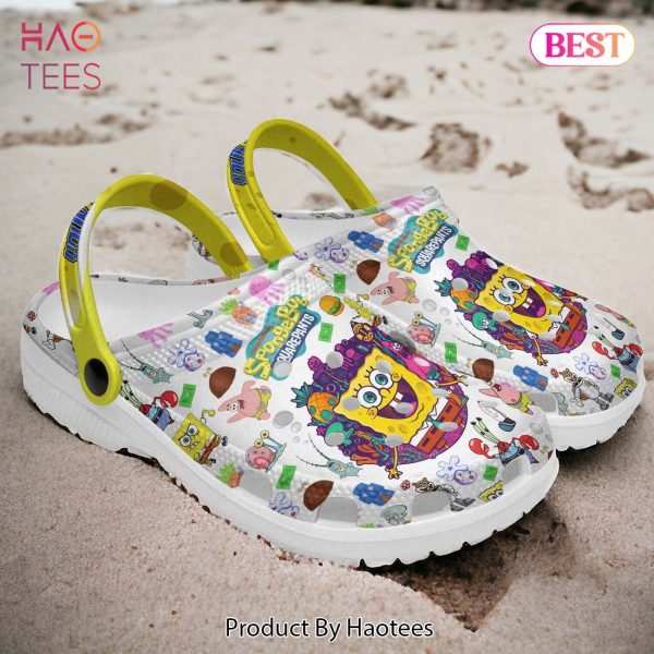 SpongeBob SquarePants Cartoon Crocs Crocband Clogs Shoes Comfortable For Men Women and Kids