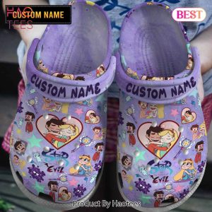 Star Vs. The Forces of Evil TV Series Crocs Crocband Clogs Shoes Comfortable For Men Women and Kids