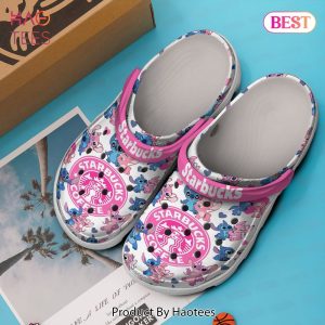 Starbucks Lilo And Stitch Cartoon Crocs Crocband Clogs Shoes Comfortable For Men Women and Kids