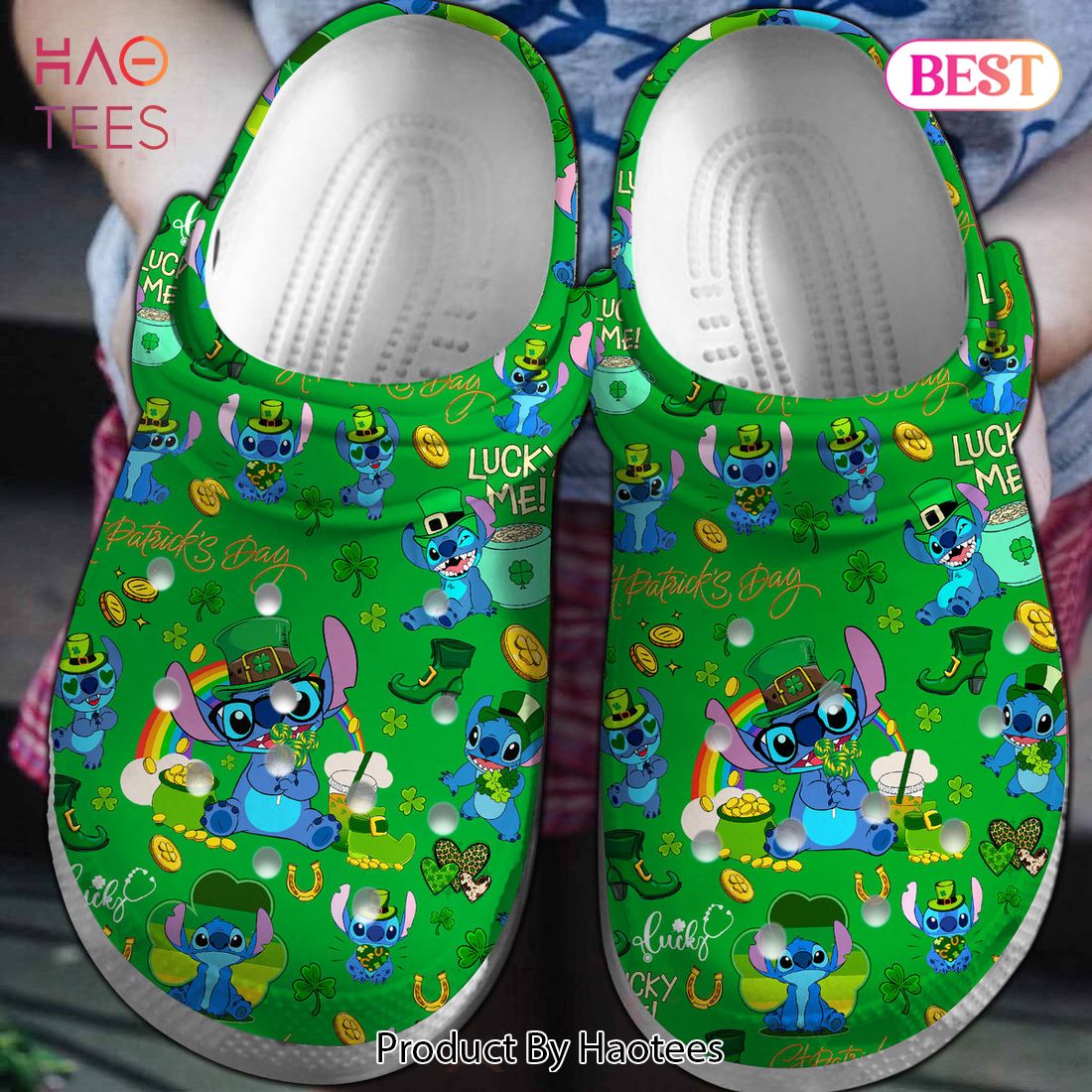 Stitch St. Patricks Day Movie Crocs Crocband Clogs Shoes Comfortable For Men Women and Kids Stitch St. Patricks Day Movie Crocs Crocband Clogs Shoes Comfortable For Men Women and Kids