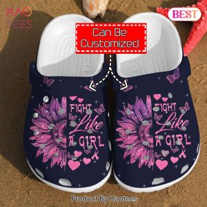 Sunflower Fight Like A Girl Sunflower Cancer Breast Unisex Clog Shoes Exclusive