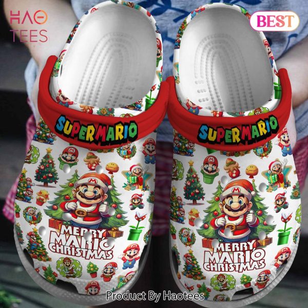 Super Mario Christmas Game Crocs Crocband Clogs Shoes Comfortable For Men Women and Kids