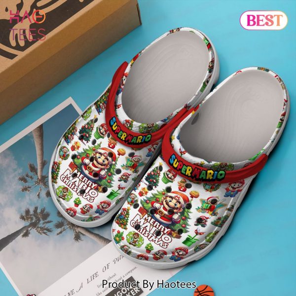 Super Mario Christmas Game Crocs Crocband Clogs Shoes Comfortable For Men Women and Kids